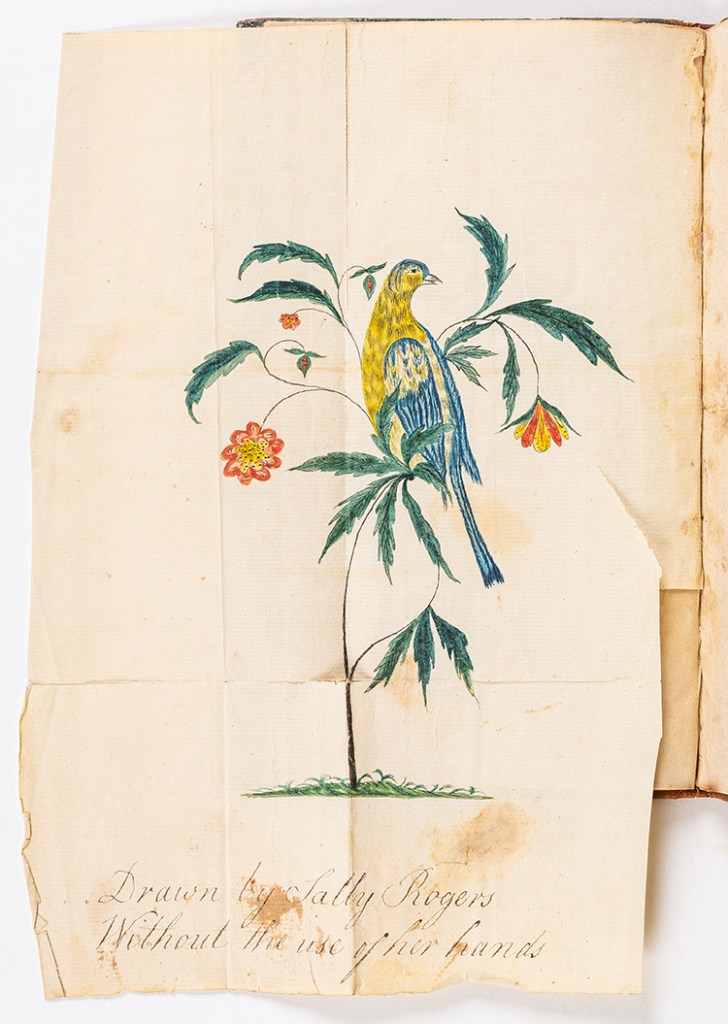 Sally Rogers. Watercolor in A Real Object of Charity. 1806. Paper, ink, watercolor. American Antiquarian Society. https://www.americanantiquarian.org/