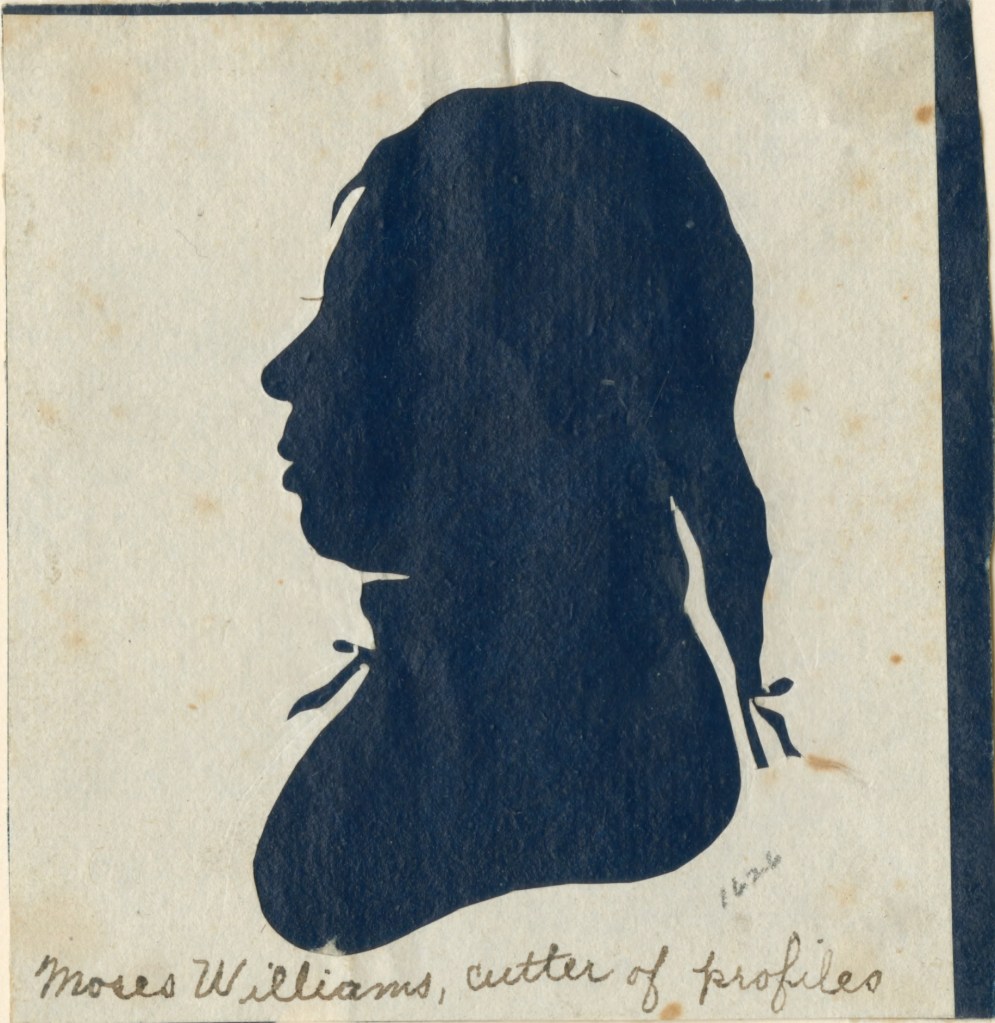 Silhouette portrait of Moses Williams.